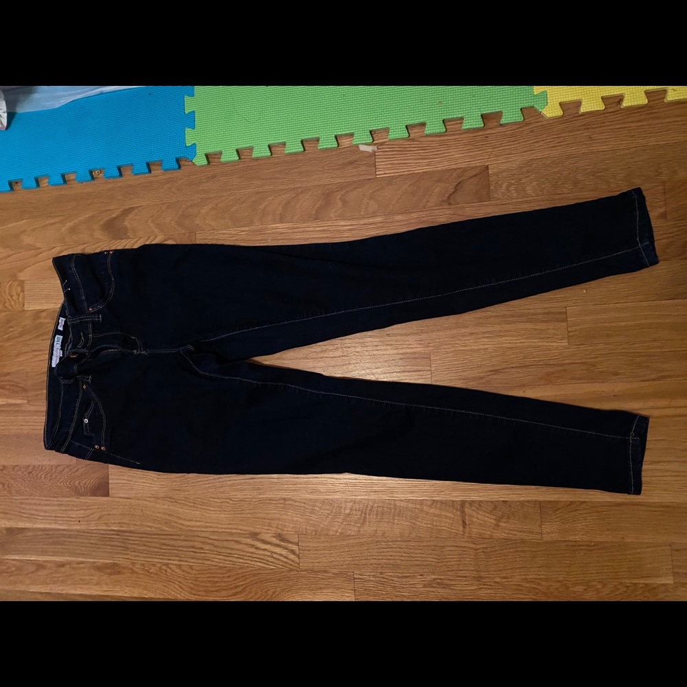 Dark blue jeans